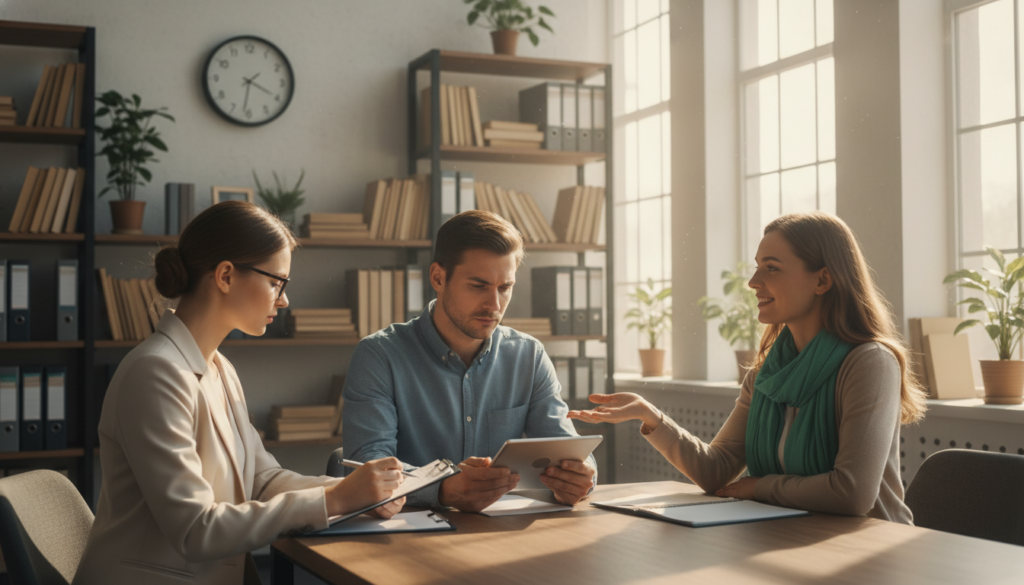 A harmonious gathering of diverse personas representing Virgo energy, depicted in a serene office environment. In the foreground, three individuals are engaged in a collaborative discussion. Each persona displays distinct characteristics: one is meticulous and organized, taking notes on a clipboard; another is analytical, examining a graph on a tablet; the third showcases empathy, offering supportive gestures. In the middle, a soft, natural light filters through large windows, casting gentle shadows, creating a warm atmosphere. The background features shelves filled with books emphasizing knowledge and practicality. The scene reflects a focus on communication and cooperation, embodying the meticulous and nurturing traits associated with Virgo energy. The overall mood is uplifting and inspiring, highlighting the synergy in personal and professional relationships. A harmonious gathering of diverse personas representing Virgo energy, depicted in a serene office environment. In the foreground, three individuals are engaged in a collaborative discussion. Each persona displays distinct characteristics: one is meticulous and organized, taking notes on a clipboard; another is analytical, examining a graph on a tablet; the third showcases empathy, offering supportive gestures. In the middle, a soft, natural light filters through large windows, casting gentle shadows, creating a warm atmosphere. The background features shelves filled with books emphasizing knowledge and practicality. The scene reflects a focus on communication and cooperation, embodying the meticulous and nurturing traits associated with Virgo energy. The overall mood is uplifting and inspiring, highlighting the synergy in personal and professional relationships.