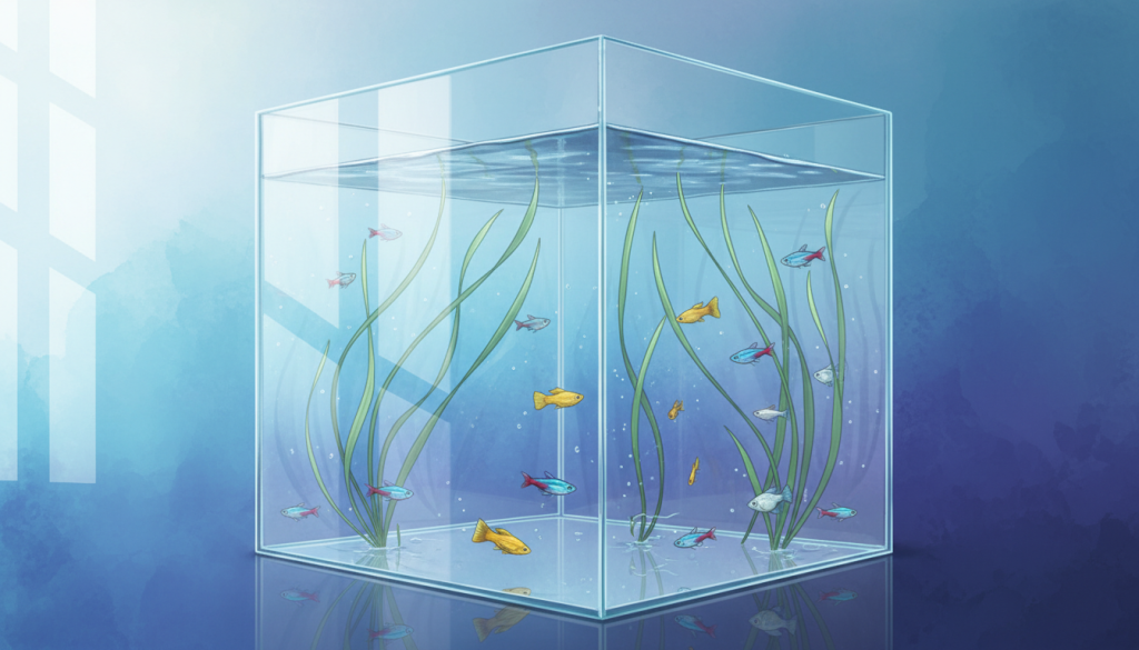 A clear, introspective aquarium encapsulating the essence of emotional detachment associated with the Aquarius zodiac. In the foreground, a sleek aquarium with geometric shapes, housing vibrant fish swimming freely, symbolizing independence. The middle ground features soft, flowing plants that gently sway, representing fluid emotions with a calm demeanor. The background fades into a soft, abstract blue and purple gradient, evoking a serene atmosphere, hinting at the depths of emotional complexity. Natural light streams in, casting gentle reflections on the glass, enhancing a tranquil mood. The overall scene conveys a sense of solitude and introspection, inviting viewers to ponder the delicate balance between connection and detachment. A clear, introspective aquarium encapsulating the essence of emotional detachment associated with the Aquarius zodiac. In the foreground, a sleek aquarium with geometric shapes, housing vibrant fish swimming freely, symbolizing independence. The middle ground features soft, flowing plants that gently sway, representing fluid emotions with a calm demeanor. The background fades into a soft, abstract blue and purple gradient, evoking a serene atmosphere, hinting at the depths of emotional complexity. Natural light streams in, casting gentle reflections on the glass, enhancing a tranquil mood. The overall scene conveys a sense of solitude and introspection, inviting viewers to ponder the delicate balance between connection and detachment.